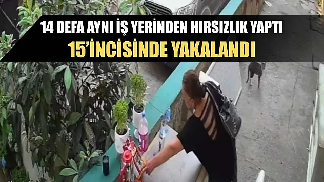14 defa aynı iş yerinden hırsızlık yaptı, 15'incisinde yakalandı