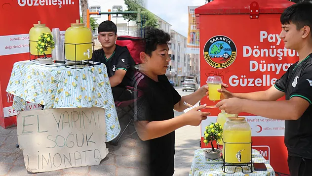 14 yaşındaki Buğra limonata satarak asgari ücretin üç katı kazandı