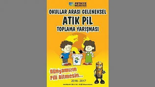 Okullarda atık pil yarışması başladı