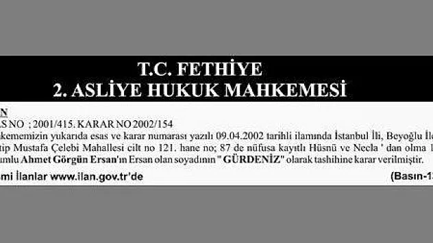 FETHİYE 2.ASLİYE HUKUK MAHKEMESİ
