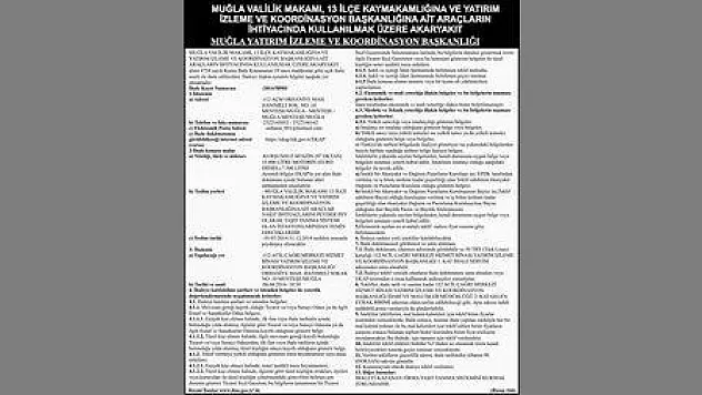 MUĞLA YATIRIM İZLEME VE KOORDİNASYON BAŞKANLIĞI