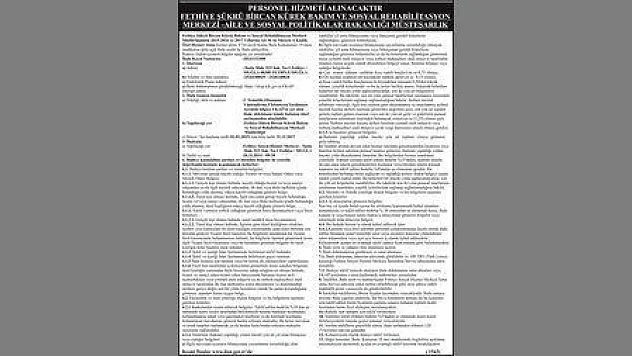 FETHİYE ŞÜKRÜ BİRCAN KÜREK BAKIM VE SOSYAL REHABİLİTASYON MERKEZİ