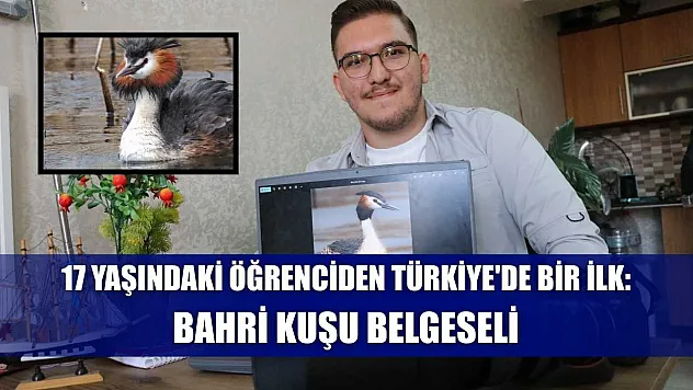 17 yaşındaki öğrenciden Türkiye'de bir ilk: Bahri kuşu belgeseli