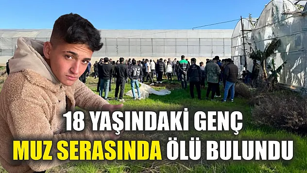 18 yaşındaki genç, muz serasında ölü bulundu