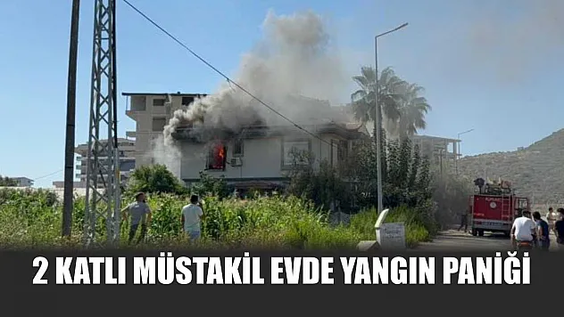 2 katlı müstakil evde yangın paniği