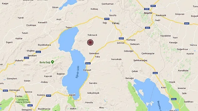 Isparta'da 3,5 büyüklüğünde deprem