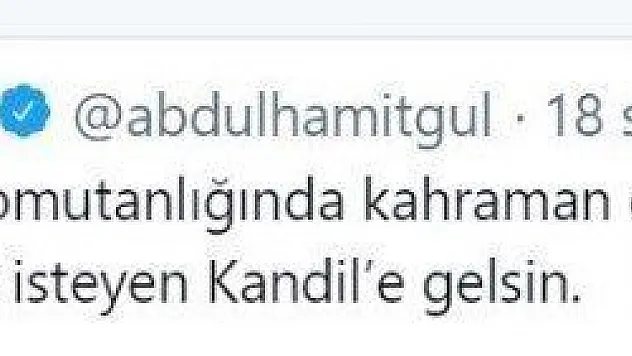 Adalet Bakanı Gül: 'Apoletini sökmek isteyen Kandil'e gelsin'