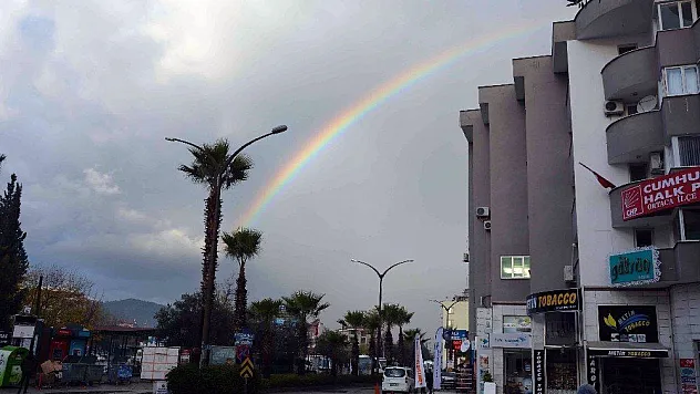Ortaca'da gökkuşağı sürprizi