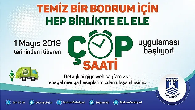 Bodrum'da 'çöp saati' uygulaması başlıyor