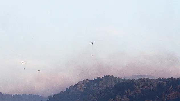 Bakan Pakdemirli Göcek'de 39 saattir müdahale edilen yangını denetledi