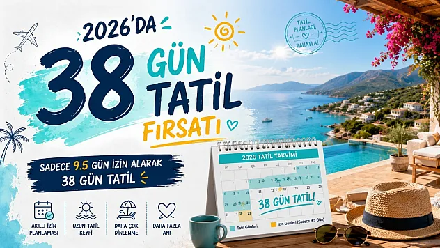 2026'da 38 Gün Tatil Fırsatı (Sadece 9.5 Gün İzin Alarak)