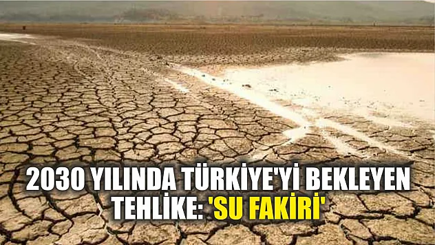2030 yılında Türkiye'yi bekleyen tehlike: 'Su fakiri'