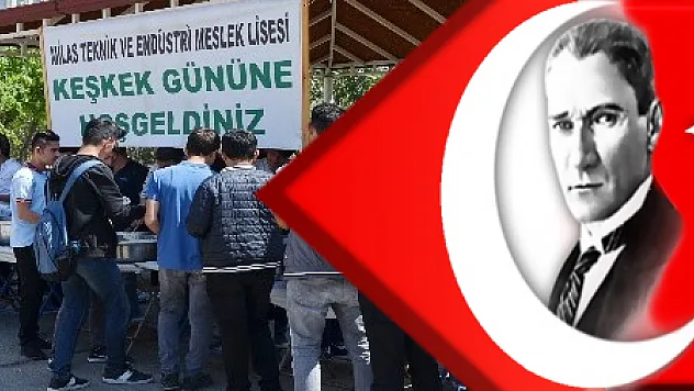 Milas'ta öğrenciler geleneksel keşkek gününde buluştu