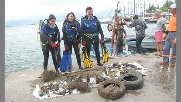 FETHİYE'DE DENİZ DİBİNDEN NELER ÇIKTI NELER