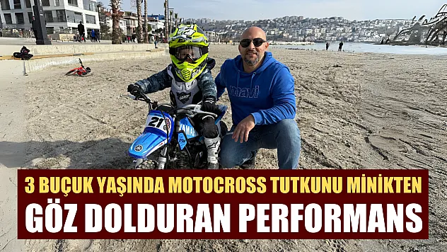 3 buçuk yaşında motocross tutkunu minikten göz dolduran performans