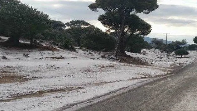MİLAS'IN YÜKSEK KESİMLERİNE KAR YAĞDI...