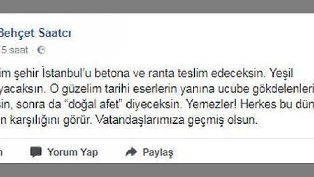 HERKES BU DÜNYADA YAPTIĞININ KARŞILIĞINI GÖRÜR