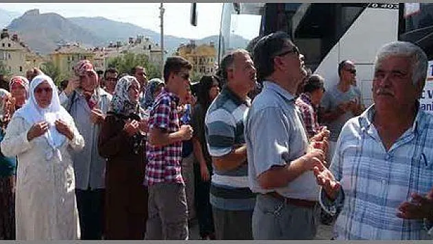 HACI ADAYLARI UĞURLANMAYA DEVAM EDİYOR (görüntülü)