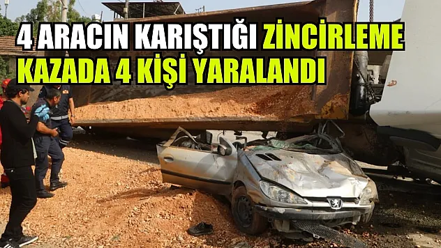 4 aracın karıştığı zincirleme kazada 4 kişi yaralandı