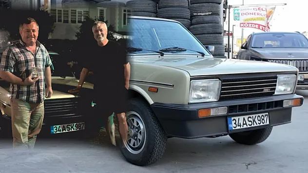 40 yıldır açmadığı kaseti ve hayalini kurduğu 1987 model otomobili hayranı olduğu Cengiz Kurtoğlu'yla buluşturdu