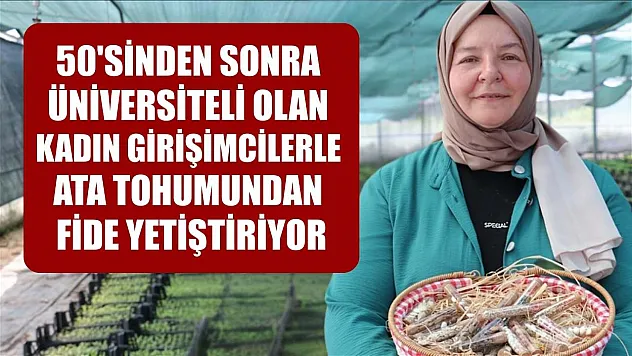50'sinden sonra üniversiteli olan kadın girişimcilerle ata tohumundan fide yetiştiriyor