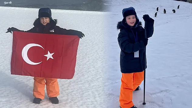 7 yaşındaki Pars, Güney Kutbu'nda Türk bayrağı açtı