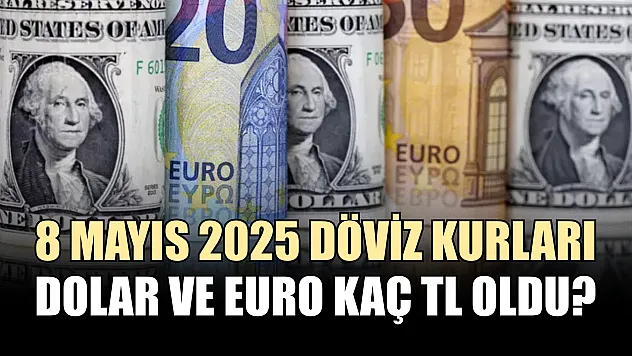 8 Mayıs 2025 döviz kurları: Dolar ve Euro kaç TL oldu?