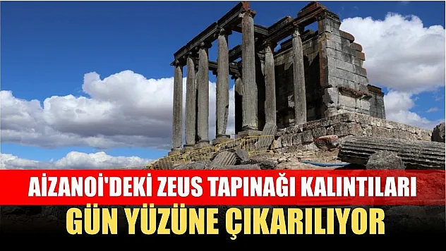 Aizanoi'deki Zeus Tapınağı'nın restorasyonunda kullanılacak eksik mimari kalıntılar gün yüzüne çıkarılıyor