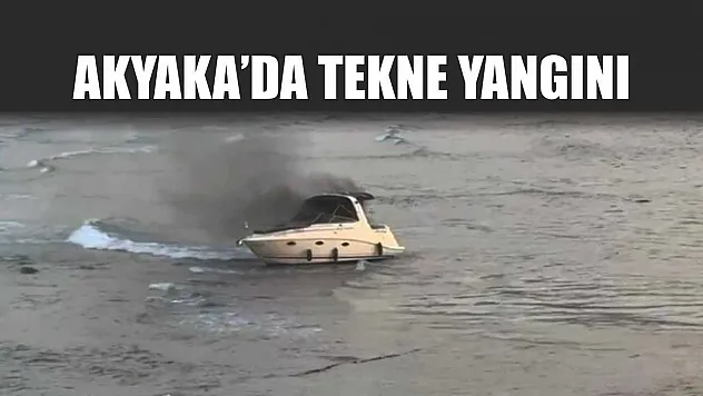 Akyaka'da tekne yangını