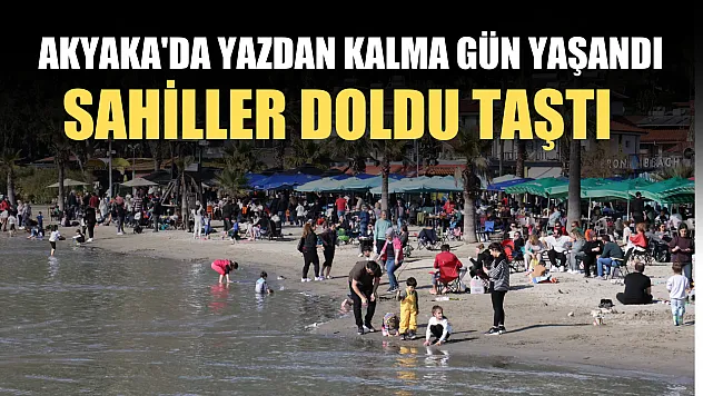 Akyaka'da yazdan kalma gün yaşandı, sahiller doldu taştı