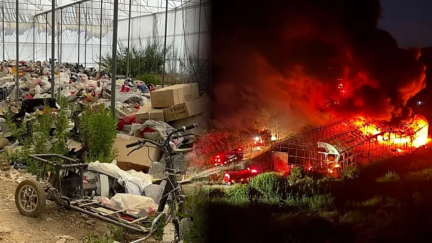 Alev alev yanan yer 'motosiklet serası' çıktı