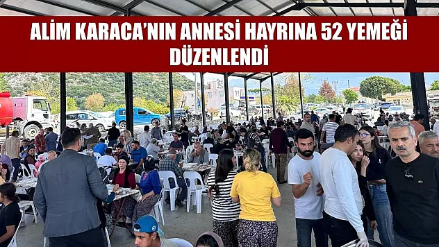 Alim Karaca'nın annesi hayrına 52 yemeği düzenlendi