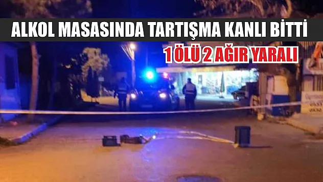 Alkol masasında tartışma kanlı bitti: 1 ölü 2 ağır yaralı