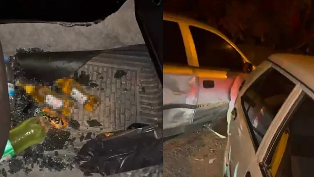 Alkollü stajyer sürücü park halindeki araçlara çarptı