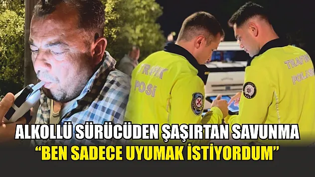 Alkollü sürücüden şaşırtan savunma:'Ben sadece uyumak istiyordum'