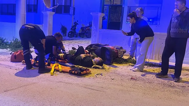 Alkollü sürücünün kullandığı motosiklet, otomobille ile çarpıştı