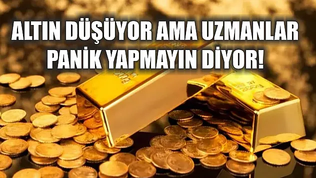 Altın düşüyor ama uzmanlar panik yapmayın diyor!