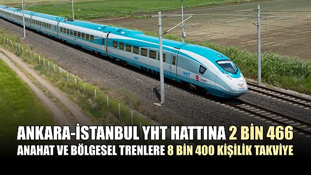 Ankara-İstanbul YHT hattına 2 bin 466, anahat ve bölgesel trenlere 8 bin 400 kişilik takviye