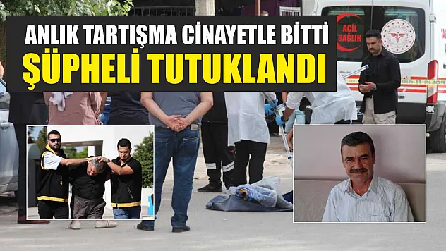 Anlık tartışma cinayetle bitti, şüpheli tutuklandı
