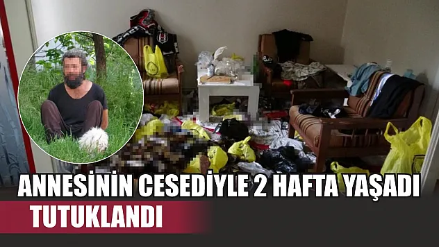 Annesinin cesediyle 2 hafta yaşadı, tutuklandı