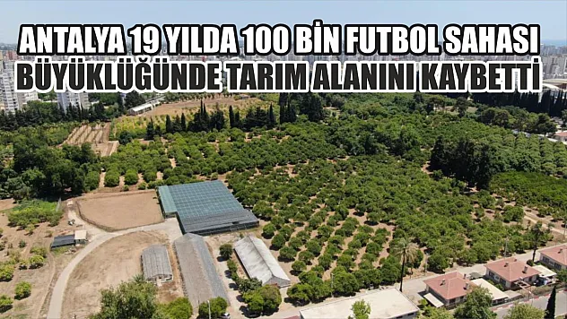 Antalya 19 yılda 100 bin futbol sahası büyüklüğünde tarım alanını kaybetti