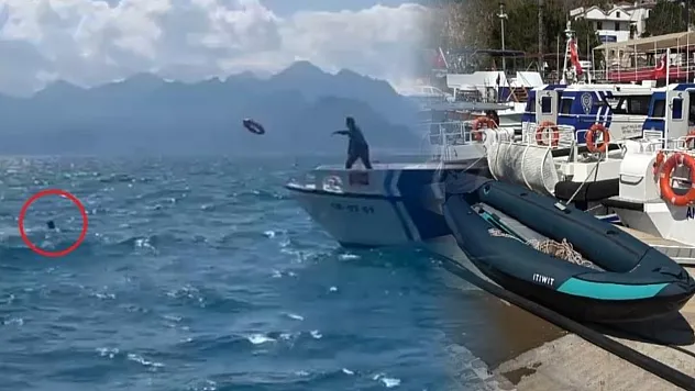 Antalya'da denize açıldığı kano devrildi, suda 3 saat kurtarılmayı beklerken imdadına deniz polisi yetişti