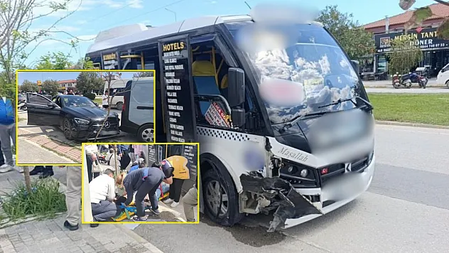 Antalya'da minibüs park halindeki araca çarptı: 4 yaralı