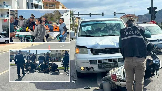 Antalya'da motosiklet hafif ticari araçla çarpıştı: 2 yaralı