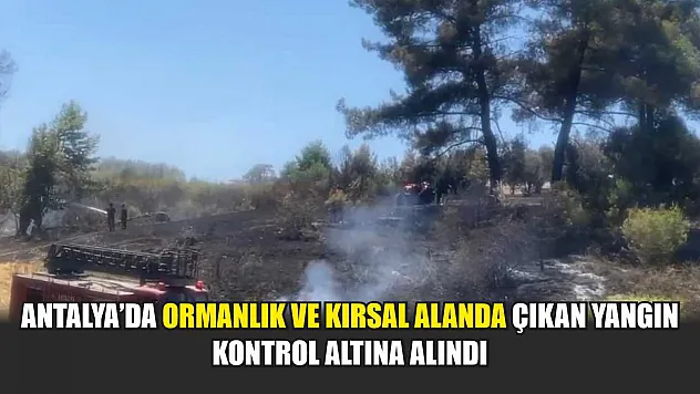 Antalya'da ormanlık ve kırsal alanda çıkan yangın kontrol altına alındı