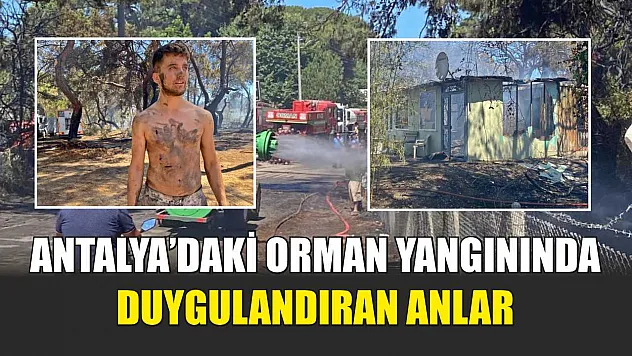 Antalya'daki orman yangınında duygulandıran anlar
