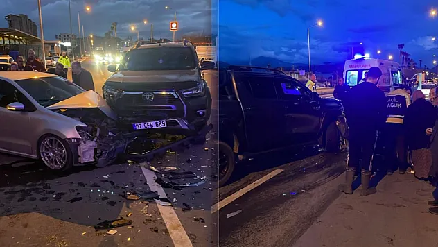 Antalya Gazipaşa'da kavşakta otomobille kamyonet çarpıştı: 1'i ağır 5 yaralı