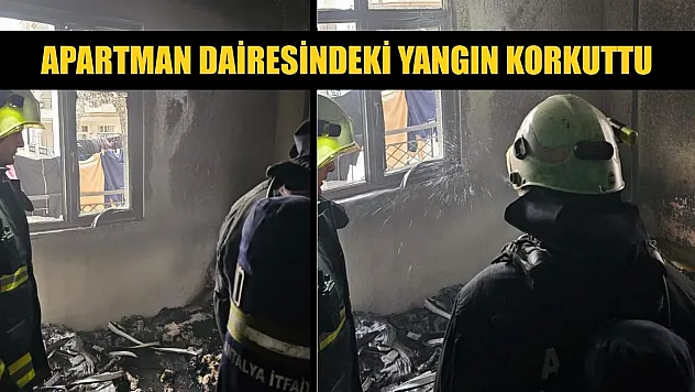 Apartman dairesindeki yangın korkuttu