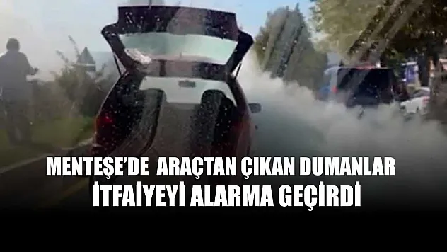 Menteşe'de araçtan çıkan dumanlar itfaiyeyi alarma geçirdi