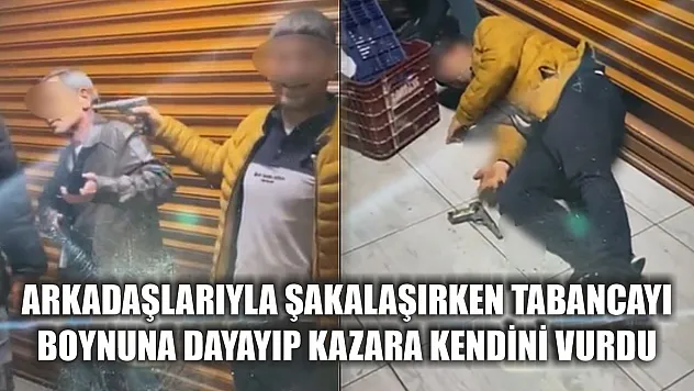Arkadaşlarıyla şakalaşırken tabancayı boynuna dayayıp kazara kendini vurdu